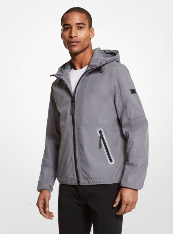 Panske Bundy Michael Kors Vegas Woven Hooded Siva - Oblecenie Michael Kors Sleva | IDFAG-0631